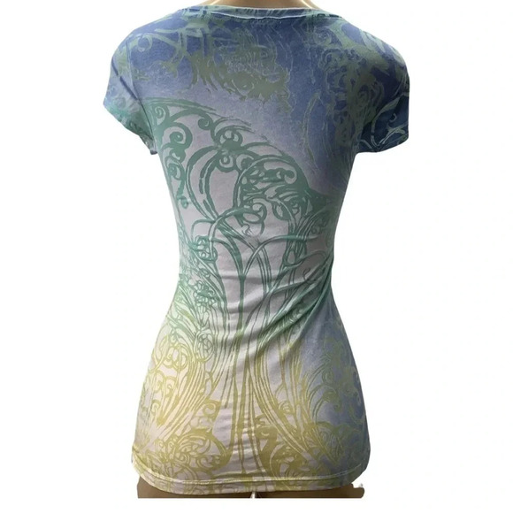 Gypsy Pink Size Medium Sublimation Short Sleeve Top. Made in USA. - Picture 4 of 7